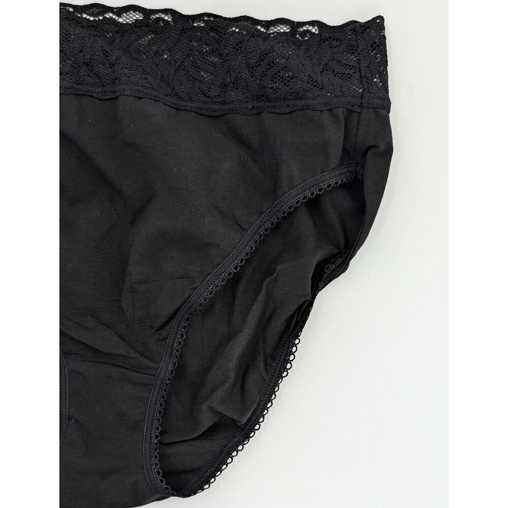 Wacoal Cotton Suede Hi Cut Brief Black - Picture 6 of 8